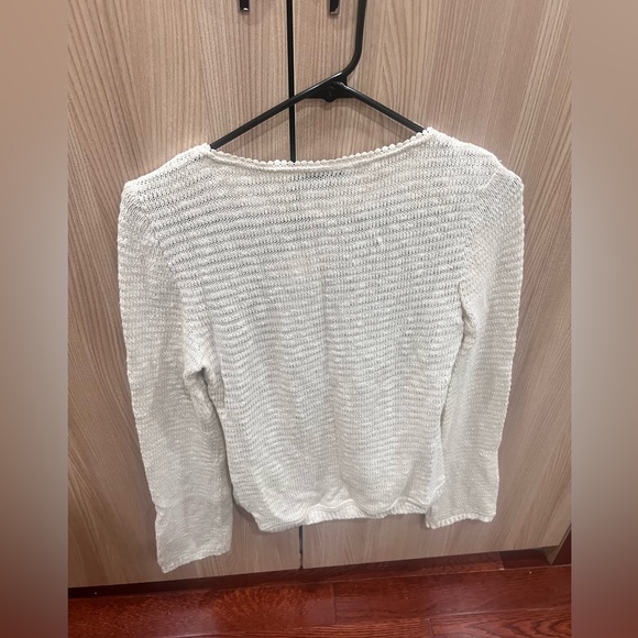 BNWT ZARA COMBINATION KNIT CARDIGAN LONG SLEEVES OFF WHITE/BEIGE MEDIUM - Picture 11 of 11